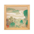 Dreamy Mountainscape – Korean Minhwa Landscape on Silk (Hand painted)